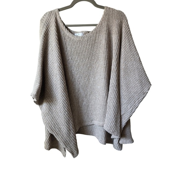 Thulah Sweaters - Thulah Tan Beige Oversized Chunky Knit Ribbed Sweater Womens Size XL Pullover